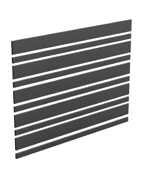 Combination of wide and narrow slats